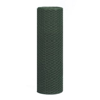 Sechseck-Geflecht (25  x 25 x 1mm) verzinkt / grün Höhe 500mm Länge 10m