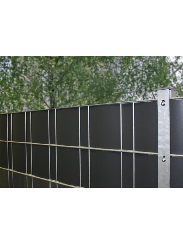 Anthrazit RAL 7016-35m Sichtschutz PVC - Doppelstabmatten Zaunfolie Windschutz blickdicht Windschutz 7m² 