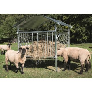 PATURA Viereckraufe für Schafe 
mit Dach