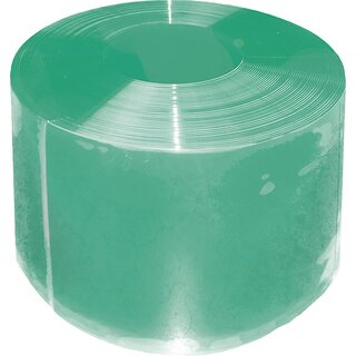 PATURA PVC-Streifen Compact 300 x 3 mm, 
grün transparent, 50 m Rolle